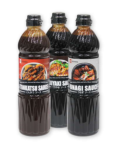 JAPANESE SAUCES (TERIYAKI SAUCE / UNAGI SAUCE / TONKATSU SAUCE)